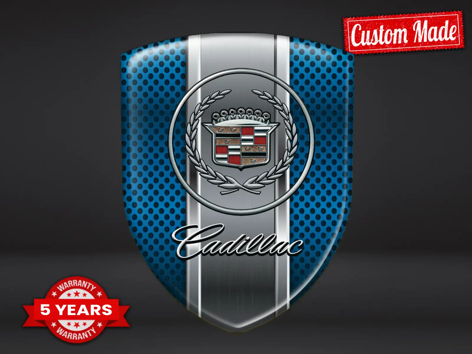 Cadillac Domes Sticker Glänzendes Finish Edle Labels